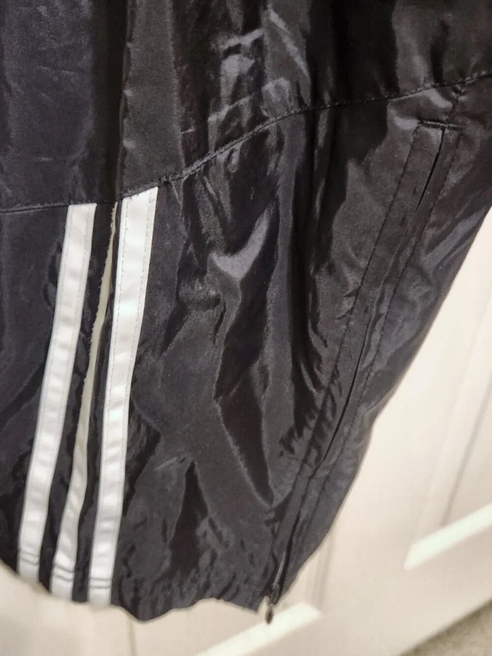 Vintage 2001 Adidas Black Wind Pants Men’s Large Mesh Lined